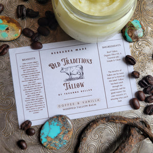 Coffee x Vanilla Tallow Balm - 4oz - PRE-ORDERS