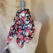Load image into Gallery viewer, 36&quot; - Red &amp; Yellow Floral Silk Wild Rag