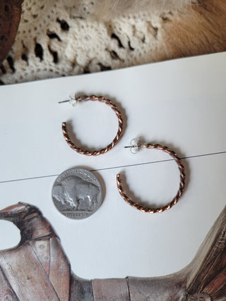 The Arianna 1" Copper Hoops