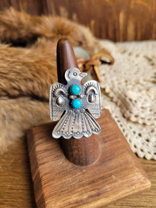 The Yazzie Thunderbird Ring - Kingman - Sz 7