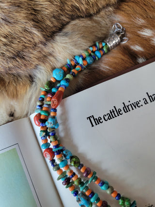 The Lula Naja Pendant & Triple Strand Set