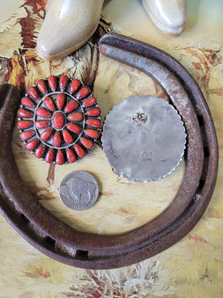 The Darlene Cluster Studs - Apple Coral