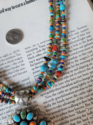 The Lula Naja Pendant & Triple Strand Set