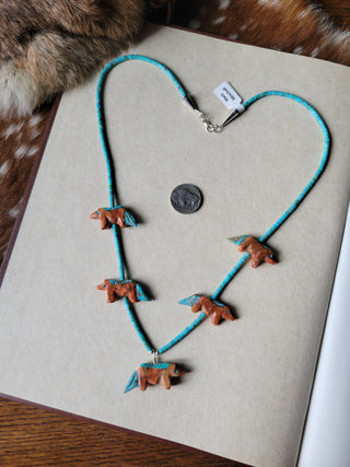 Wild Mustang Fetish Necklace - A