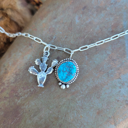 Kingman Cactus Anklet + Horseshoe