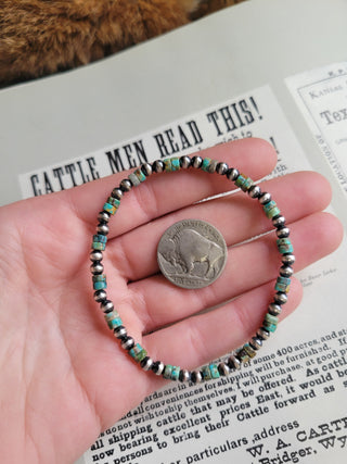 4mm Heishi Pearl Bracelet