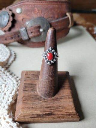 The Montgomery Ring - Sz 5.25 - Coral