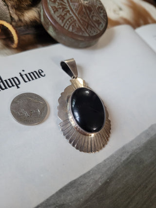 The Calloway Statement Pendant - Onyx