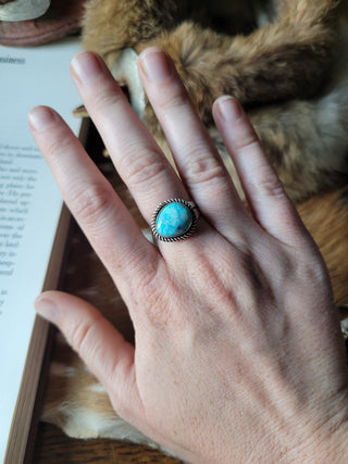 The Prairie Rose Ring - Sz 6.5 - White Water