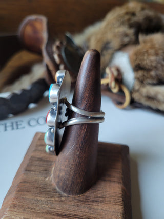 The Coat of Many Colors Cluster Ring - Adjustable - Sonoran & Spiny