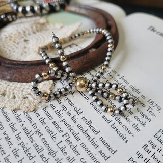 Silver & Gold.. Pearl Bow Bracelet