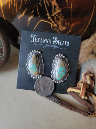 Darla Studs - Mine #8 Turquoise