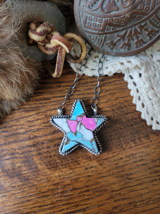 The Petra Star Necklace - Cotton Candy Mojave