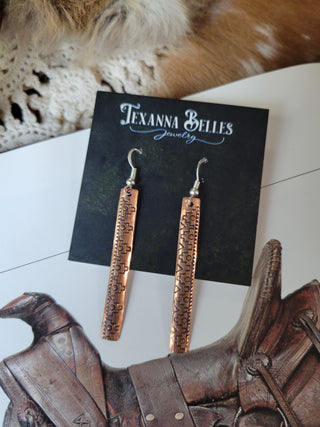 The Sandstone Copper Bar Earrings