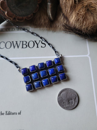 The Sullivan Bar Cluster Necklace - Lapis