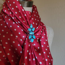 Load image into Gallery viewer, 36&quot; - Red/White Dot Silk Wild Rag