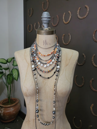 8mm Orange Spiny Pearls