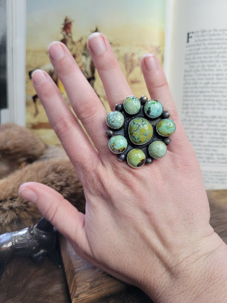 Blue Moon Cluster Ring - Size 6