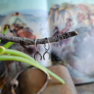 Horseshoe Huggie Hoops