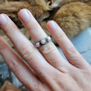Faith 3 Stone Stacker - Pink Conch - Sz 4.75