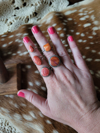 The Merritt Rings - Orange & Red Spiny