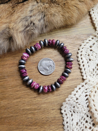 The Hank Jr. Saucer Bracelet - Purple Spiny