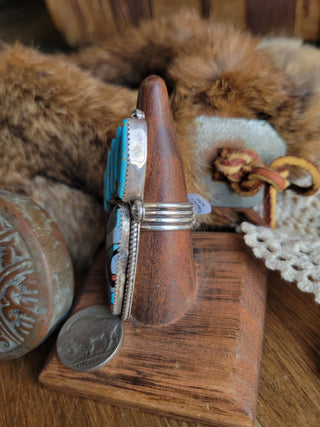 The Livingston Bear Paw Inlay Ring - Sz 9