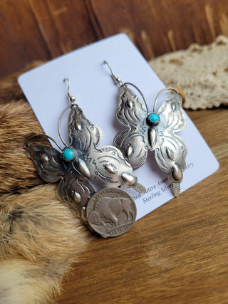 Butterfly Whimsy Concho Earrings - Kingman