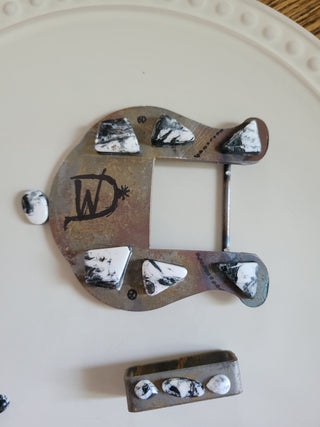 Ashlee's Custom Buckle - White Buffalo