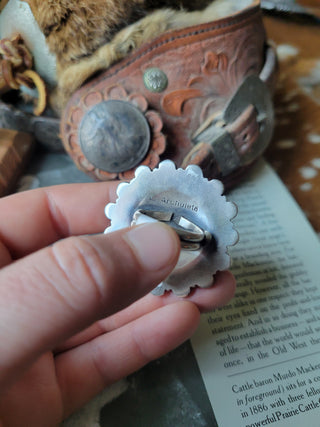 The Bonnie Half Dollar Ring - Sz  8 - Kingman