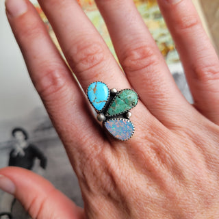 Lauren - Half Cluster Ring - Sz 6.5