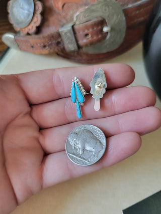 Lexi Inlay Turquoise Studs