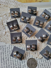 Load image into Gallery viewer, Stamped Huggie Hoops