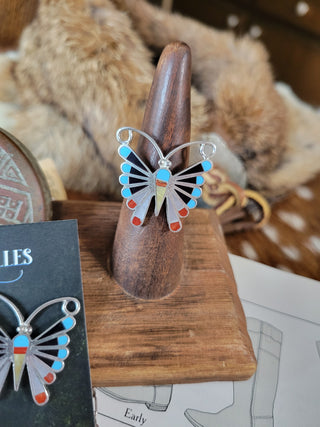 The Huxley Inlay Butterfly Necklace Set - 3pc