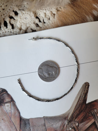 The Nashina 2.5" Sterling Hoops