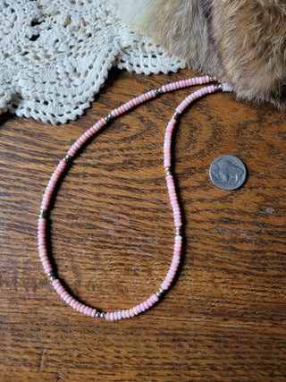 The Faith Necklace - Pink Conch