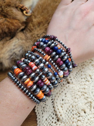 6-7mm Orange Spiny Pearl Bracelet