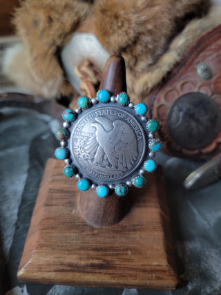 The Bonnie Half Dollar Ring - Sz  8.75 - Kingman