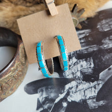 Load image into Gallery viewer, The Sophia Inlay Hoops - 1.25&quot;