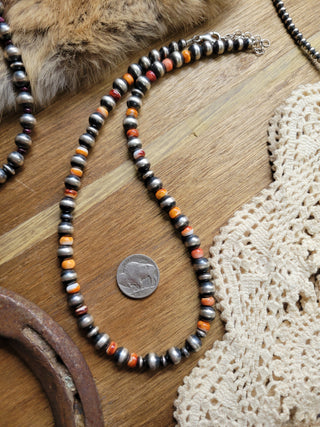 8mm Orange Spiny Pearls