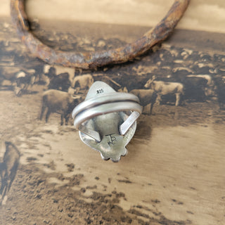 Turquoise x Pyrite Ring - sz 7