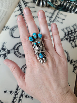 The Doris Kachina Ring - Kingman - Sz 8