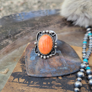 Martinez Orange Spiny Rings