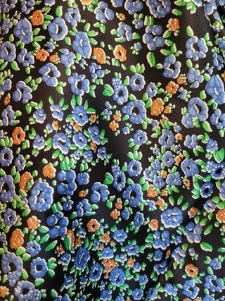 Blue Floral - 36" Silk Wild Rag