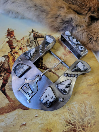 Ashlee's Custom Buckle - White Buffalo