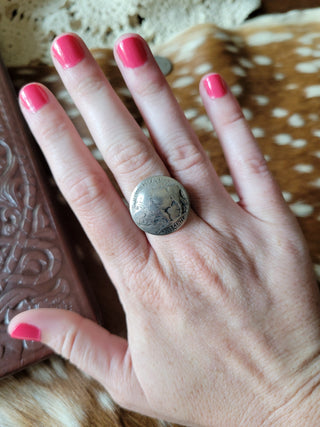 Buffalo Nickel Ring - Sz 6