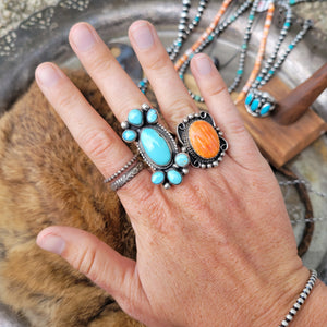 Martinez Orange Spiny Rings