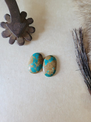 Kingman Turquoise Cab Pair