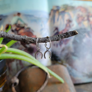 Horseshoe Huggie Hoops