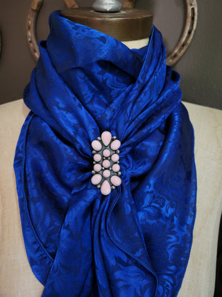 Royal Blue Jacquard - Silk Wild Rag